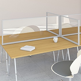 Compass Glass Desk Mounted Partition Screens