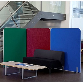 SpaceDividers Curved Floor Standing Office Partition Screens