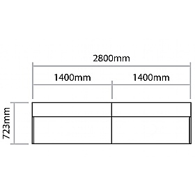 Linea Medio Reception Desk - Reception Area