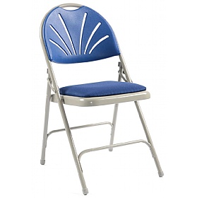 QuikFold Lightweight Fan Back Upholstered Folding