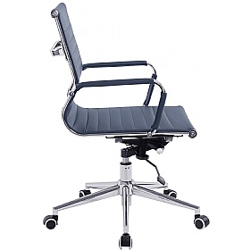 Aura Contemporary Medium Back Bonded Leather Executive Office Chairs - Office Chairs