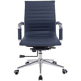 Aura Contemporary Medium Back Bonded Leather Executive Office Chairs - Office Chairs