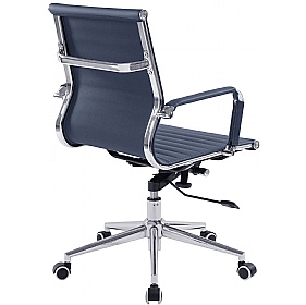 Aura Contemporary Medium Back Bonded Leather Executive Office Chairs - Office Chairs