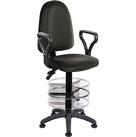 Ergo Twin Faux Leather Draughtsman Chairs
