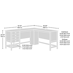 Shaker Style L-Shaped Home Office Desk