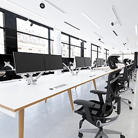 Oslo Scandi Rectangular Bench Extension Desks - Office Desks