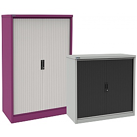 Silverline Kontrax Two Tone Tambour Cupboards