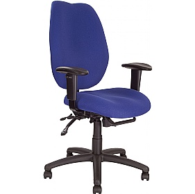 Thames High Back Fabric 24 Hour Synchronous Office Chairs