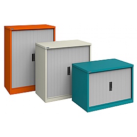 Silverline Kontrax Wide Two Tone Tambour Door Office Cupboards