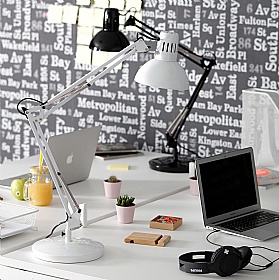 Architect White LED Desk Lamp - Office Accessories