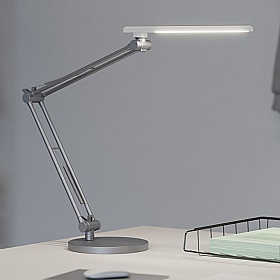 Trek White LED Desk Lamp - Office Accessories