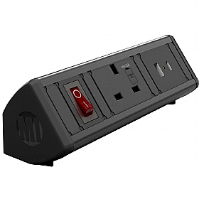 Boost Desktop Power Module 1 Power, 1 USB A, 1 USB C - Office Accessories