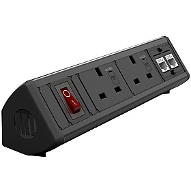 Boost Desktop Power Module 2 Power, 2 CAT 6 Data - Office Accessories