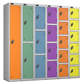 Equinox Silver Antibacterial Probe Lockers - Hasp & Staple Lock
