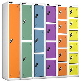 Equinox White Antibacterial Probe Lockers - Hasp & Staple Lock