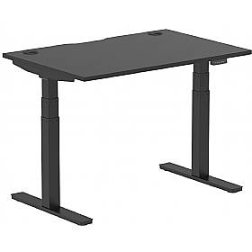 Ebony Black Electric Height Adjustable Office Desks