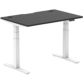 Ebony Black Electric Height Adjustable Office Desks - Office Desks