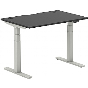 Ebony Black Electric Height Adjustable Office Desks - Office Desks
