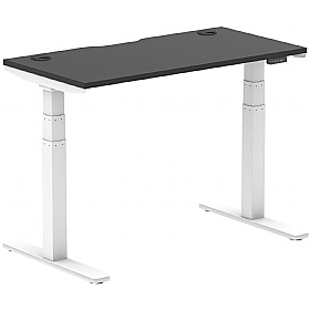 Ebony Black Compact Electric Height Adjustable Office Desks