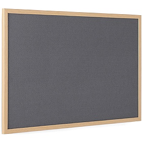 Bi Office Earth Oak Frame Felt Noticeboard Grey