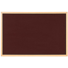 Bi Office Earth Oak Frame Felt Noticeboard Burgund