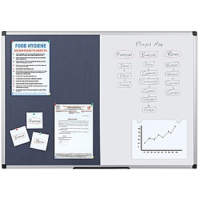 Bi Office Magnetic Combination Board Grey