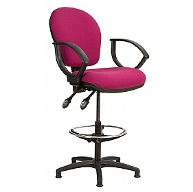 Ascot Medium Back Draughtsman Chairs - Office Chairs