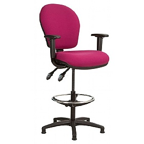 Ascot Medium Back Draughtsman Chairs - Office Chairs