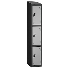 Atom Black Antibacterial Sloping Top Lockers