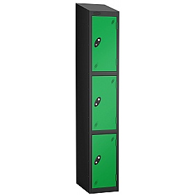Atom Black Antibacterial Sloping Top Lockers - Has