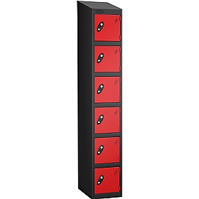 Atom Black Antibacterial Sloping Top Lockers - Has