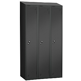 Atom Black Antibacterial Sloping Top Lockers - Has
