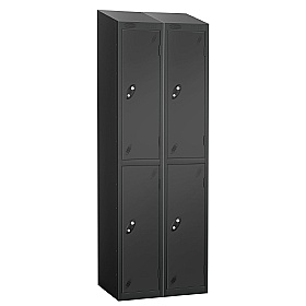Atom Black Antibacterial Sloping Top Lockers