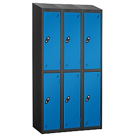 Atom Black Antibacterial Sloping Top Lockers