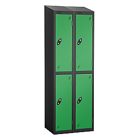 Atom Black Antibacterial Sloping Top Lockers - Has
