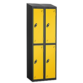 Atom Black Antibacterial Sloping Top Lockers - Has
