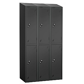 Atom Black Antibacterial Sloping Top Lockers - Has