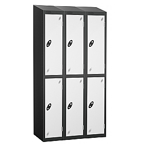 Atom Black Antibacterial Sloping Top Lockers - Has