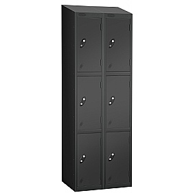 Atom Black Antibacterial Sloping Top Lockers - Has
