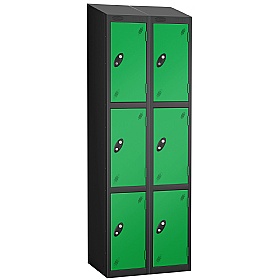 Atom Black Antibacterial Sloping Top Lockers - Has