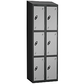 Atom Black Antibacterial Sloping Top Lockers - Has