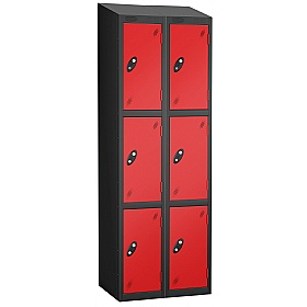 Atom Black Antibacterial Sloping Top Lockers - Has