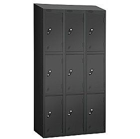 Atom Black Antibacterial Sloping Top Lockers