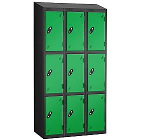 Atom Black Antibacterial Sloping Top Lockers