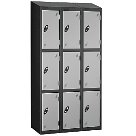 Atom Black Antibacterial Sloping Top Lockers