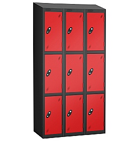 Atom Black Antibacterial Sloping Top Lockers