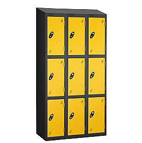 Atom Black Antibacterial Sloping Top Lockers