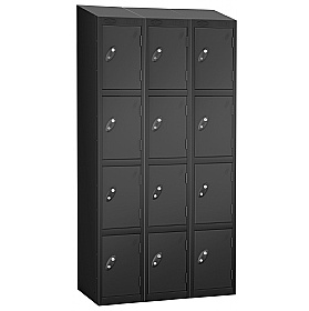 Atom Black Antibacterial Sloping Top Lockers - Has