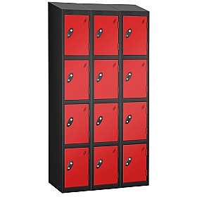Atom Black Antibacterial Sloping Top Lockers - Has