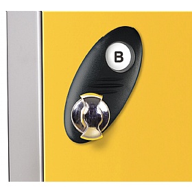 Atom Silver Antibacterial Sloping Top Lockers - Ha